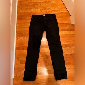 Naked and Famous Salvedge Black Denim Jeans